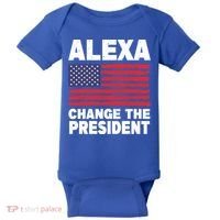 Alexa Change The President Funny Political Humor Gift Baby Bodysuit thumb 0