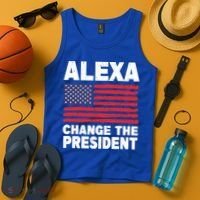 Alexa Change The President Funny Political Humor Gift Tank Top thumb 4