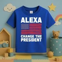 Alexa Change The President Funny Political Humor Gift Toddler T-Shirt thumb 3