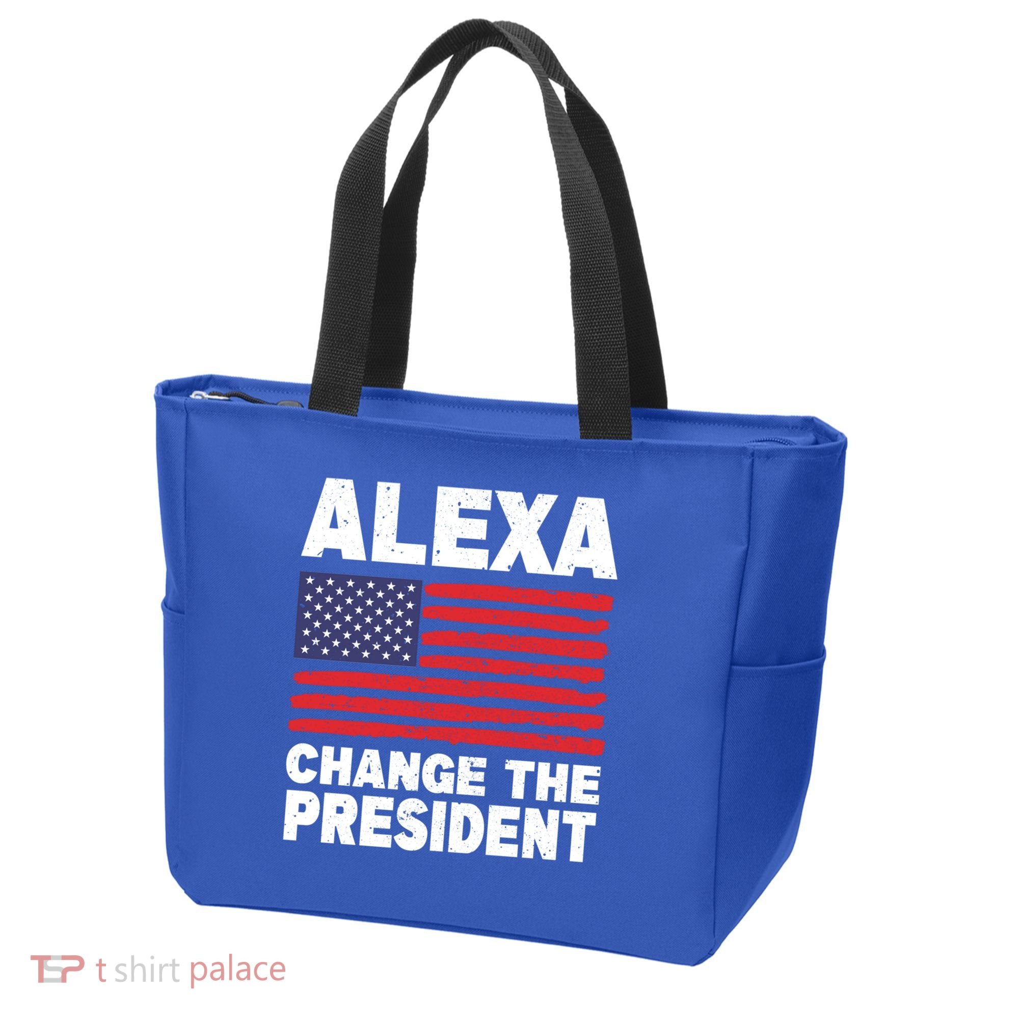Alexa Change The President Funny Political Humor Gift Tote Bag