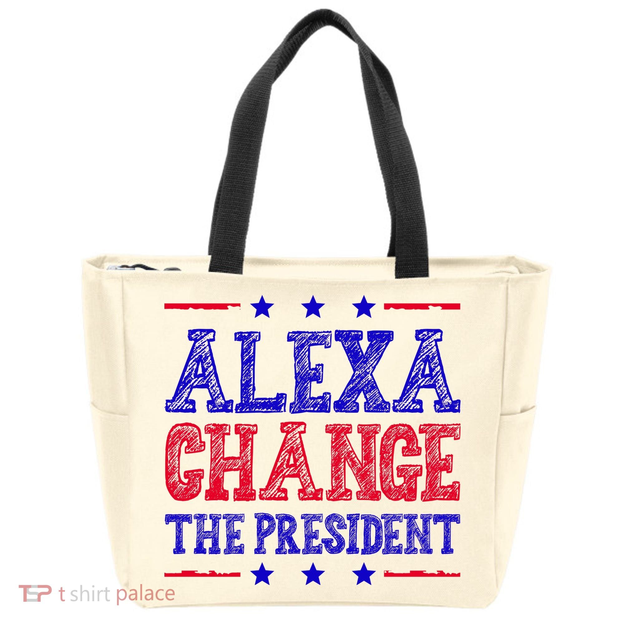 Alexa Change The President Funny Political Tote Bag