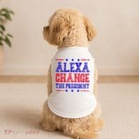 Alexa Change The President Funny Political Doggie Tank thumb 2