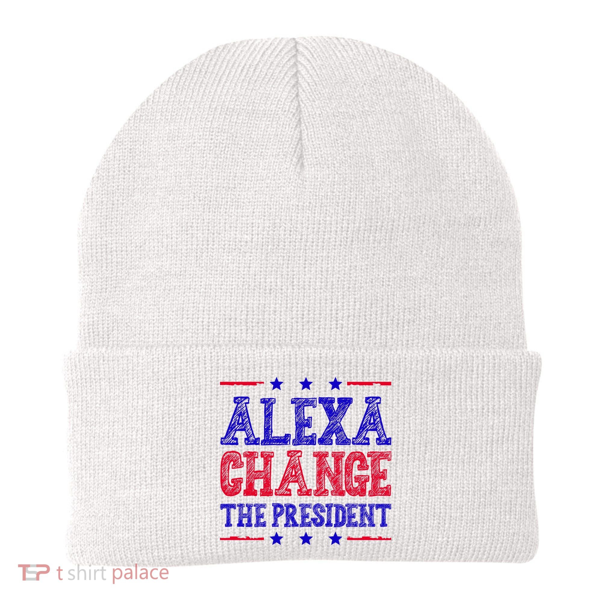 Alexa Change The President Funny Political Beanie
