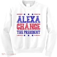 Alexa Change The President Funny Political Kids Sweatshirt thumb 0