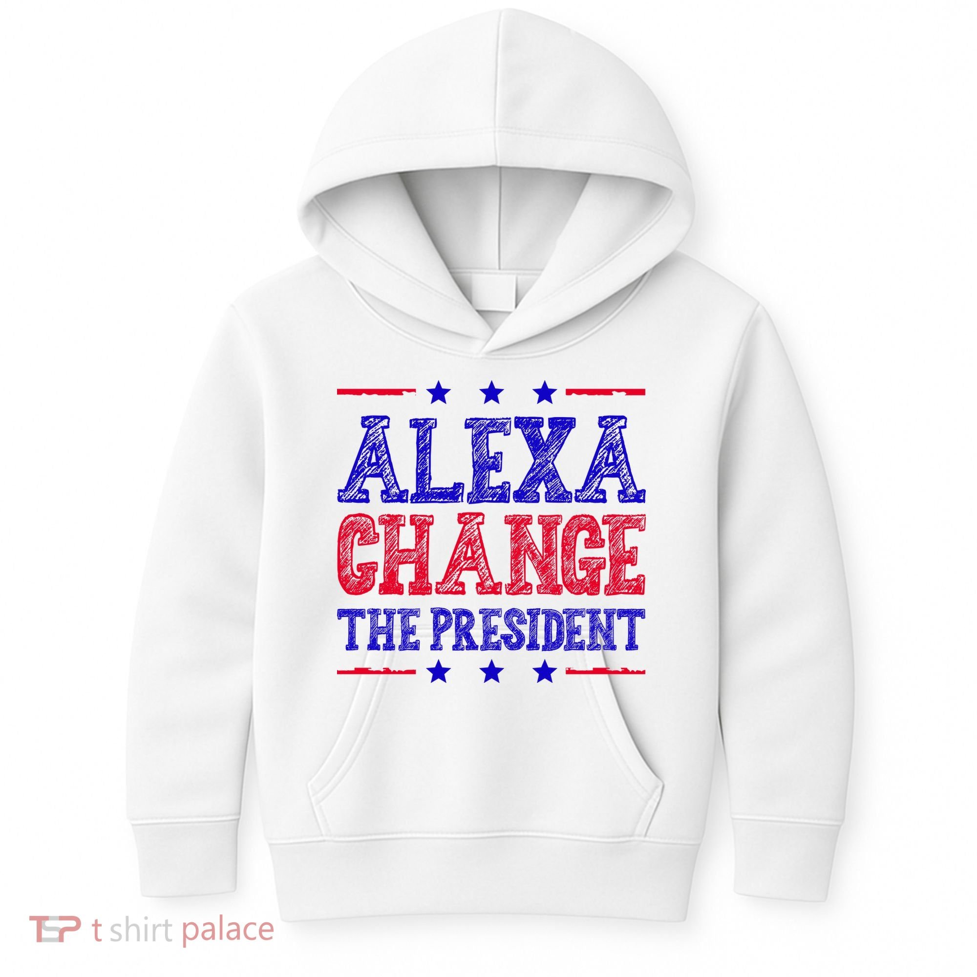 Alexa Change The President Funny Political Kids Hoodie