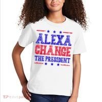 Alexa Change The President Funny Political Kids T-Shirt thumb 2