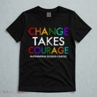 AOC Changes Takes Courage Alexandria Ocasio Cortez T-Shirt thumb 5