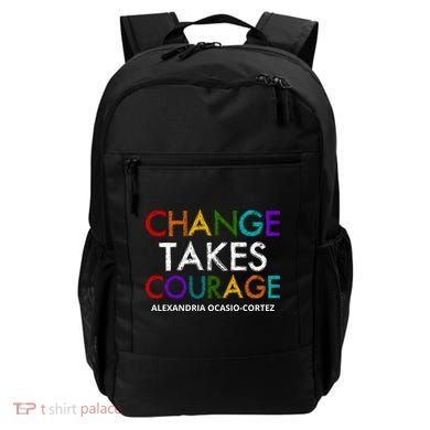 AOC Changes Takes Courage Alexandria Ocasio Cortez Backpack
