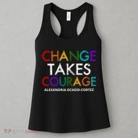 AOC Changes Takes Courage Alexandria Ocasio Cortez Women's Tank Top thumb 3