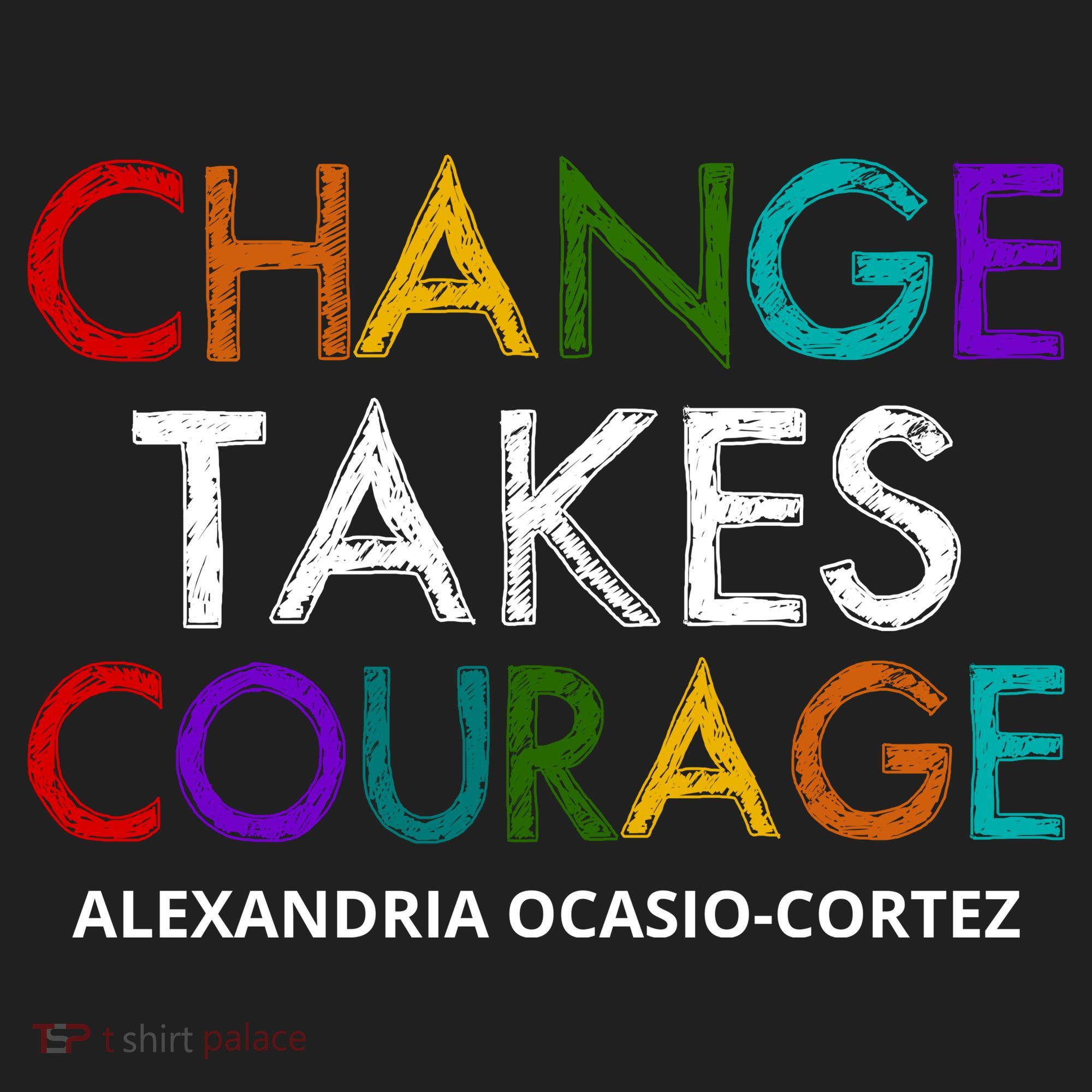 AOC Changes Takes Courage Alexandria Ocasio Cortez Golf Towel