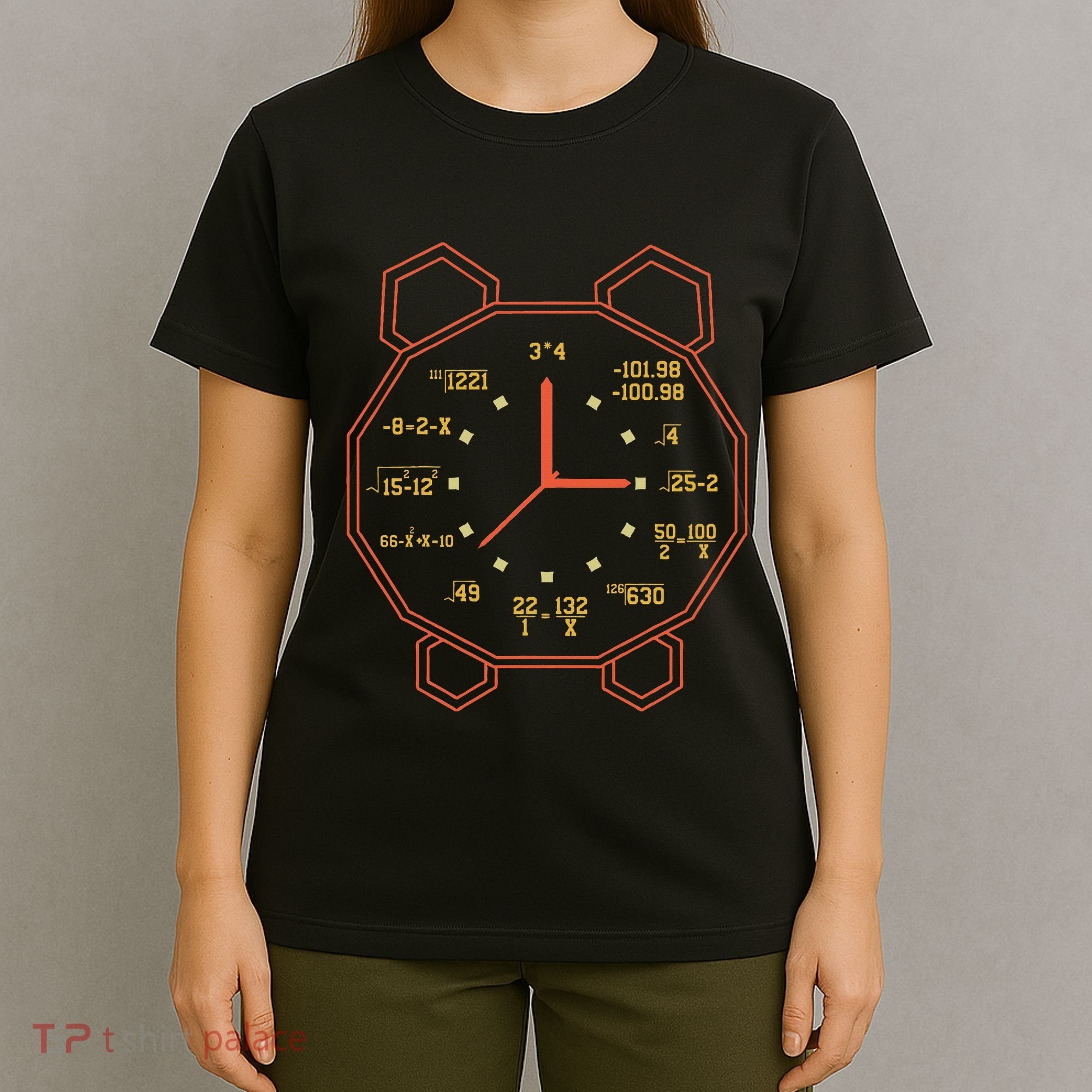Alarm Clock Time Math Watch Mathematician T-Shirt