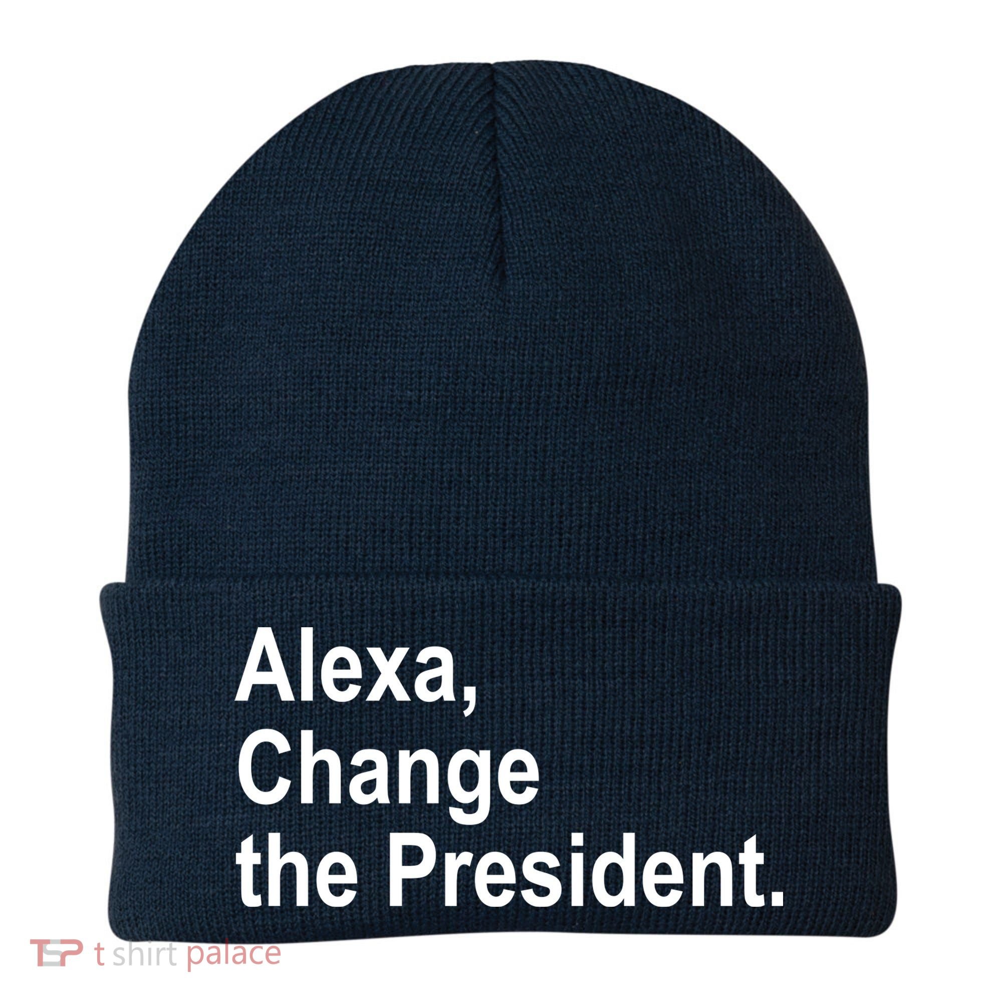 Alexa Change The President Anti Trump Funny Beanie