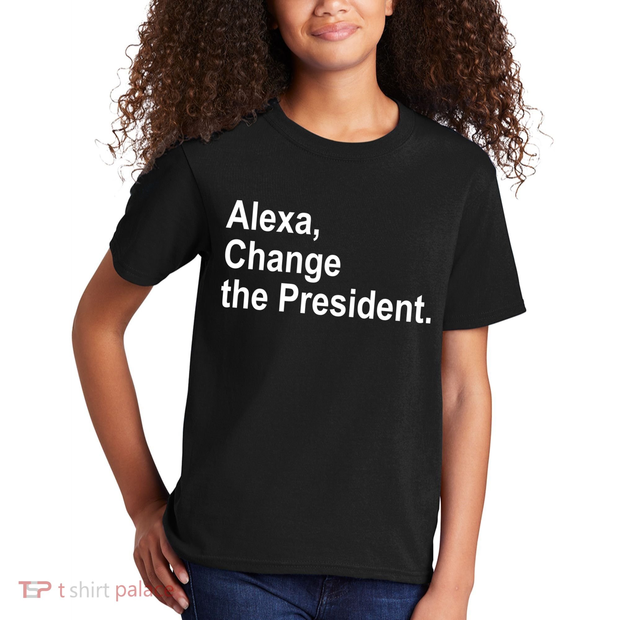 Alexa Change The President Anti Trump Funny Kids T-Shirt