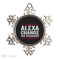 Alexa Change The President Funny Quote Humor Ornament thumb 0