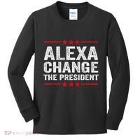 Alexa Change The President Funny Quote Humor Kids Long Sleeve Shirt thumb 0