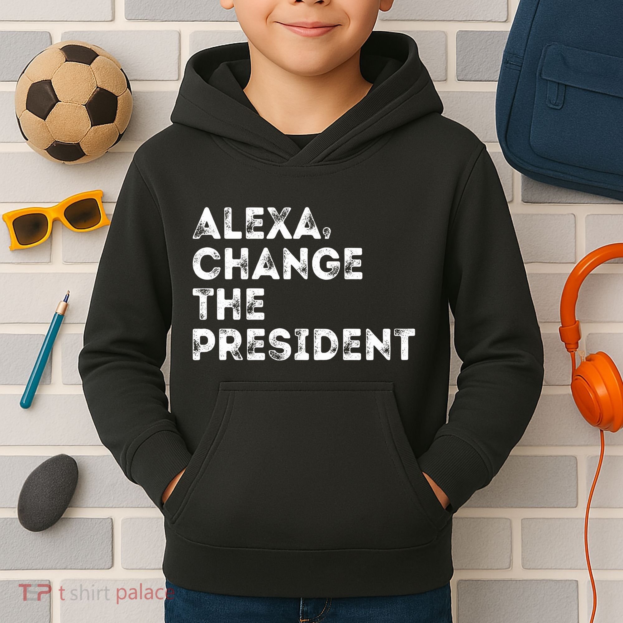 Alexa Change The President Kids Hoodie