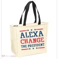 Alexa Change The President Funny Tote Bag thumb 2