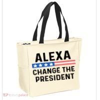 Alexa Change The President Men’s Funny Quote Tote Bag thumb 2