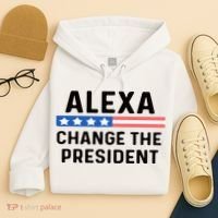 Alexa Change The President Men’s Funny Quote Hoodie thumb 4