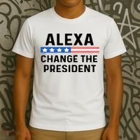 Alexa Change The President Men’s Funny Quote T-Shirt thumb 3