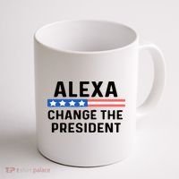 Alexa Change The President Men’s Funny Quote Coffee Mug thumb 1