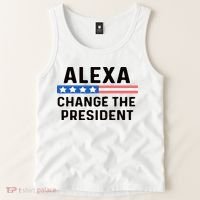 Alexa Change The President Men’s Funny Quote Tank Top thumb 2