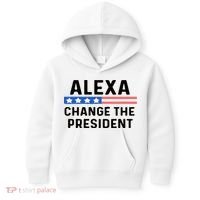 Alexa Change The President Men’s Funny Quote Kids Hoodie thumb 0