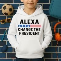 Alexa Change The President Men’s Funny Quote Kids Hoodie thumb 2