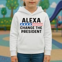 Alexa Change The President Men’s Funny Quote Kids Hoodie thumb 3