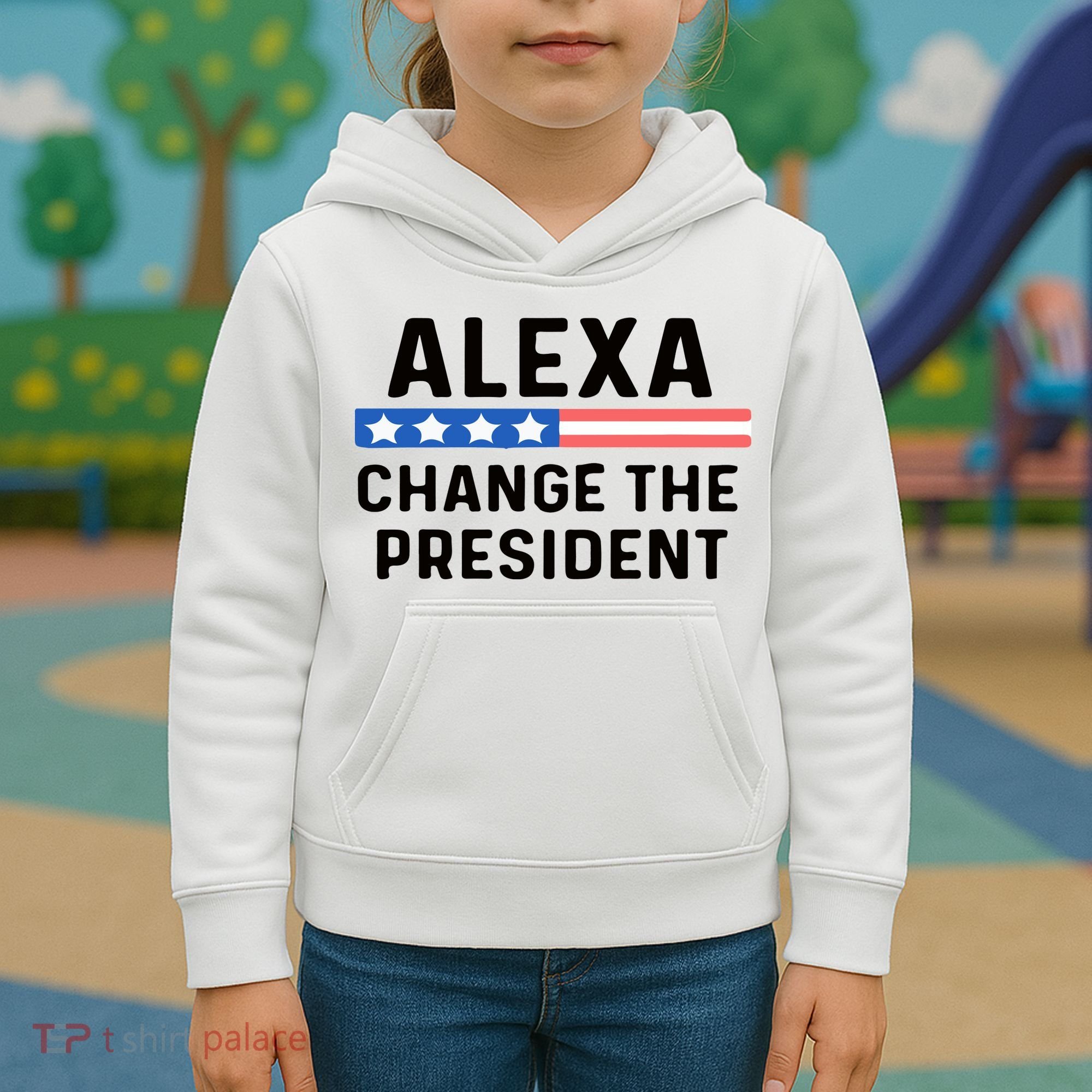 Alexa Change The President Men’s Funny Quote Kids Hoodie