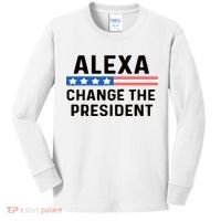 Alexa Change The President Men’s Funny Quote Kids Long Sleeve Shirt thumb 0