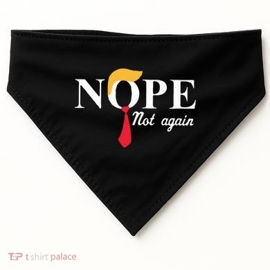 Anderson Cooper Trump Nope Not Again Jeras Ikehorn USA-Made Doggie Bandana