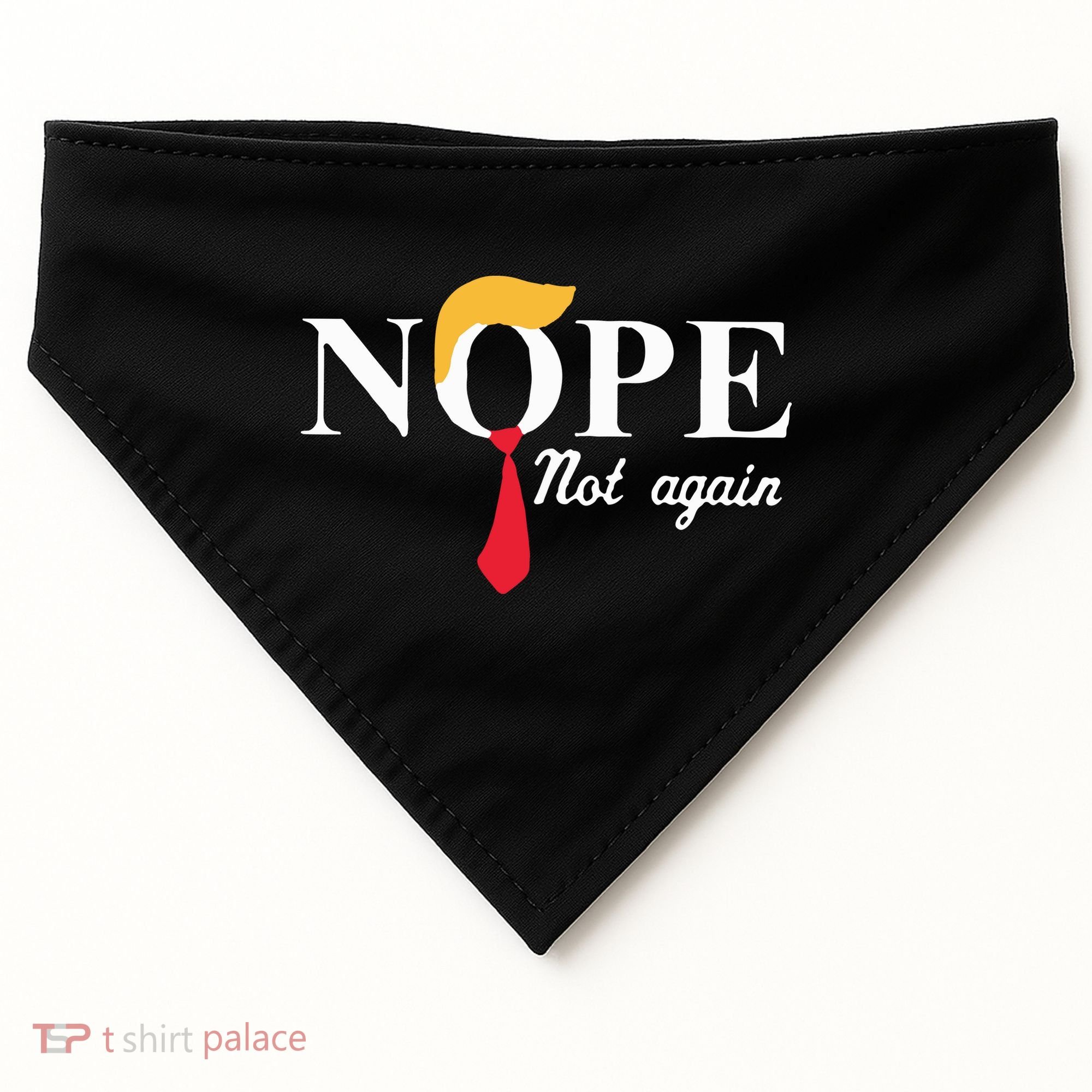 Anderson Cooper Trump Nope Not Again Jeras Ikehorn USA-Made Doggie Bandana