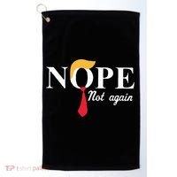 Anderson Cooper Trump Nope Not Again Jeras Ikehorn Golf Towel thumb 0