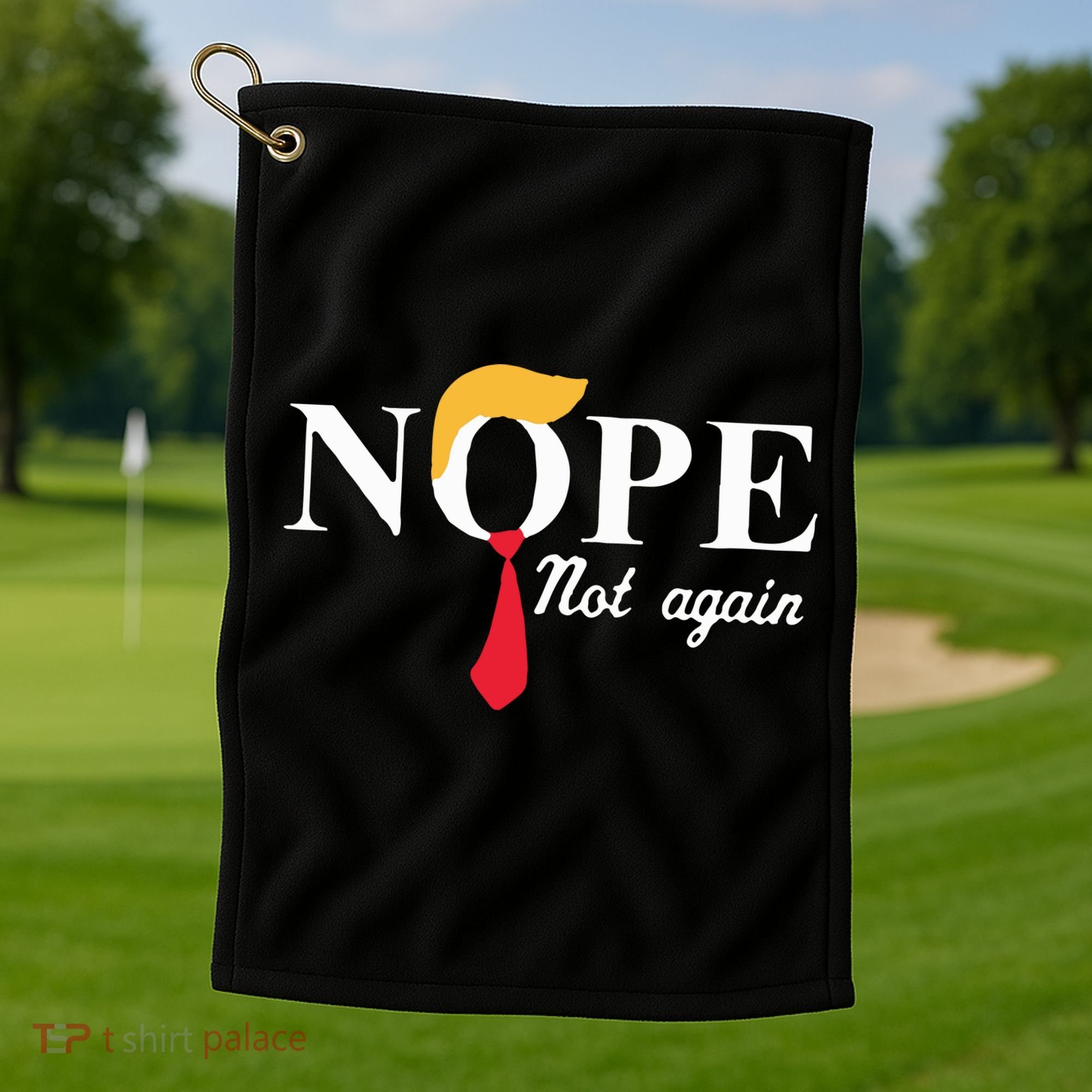 Anderson Cooper Trump Nope Not Again Jeras Ikehorn Golf Towel