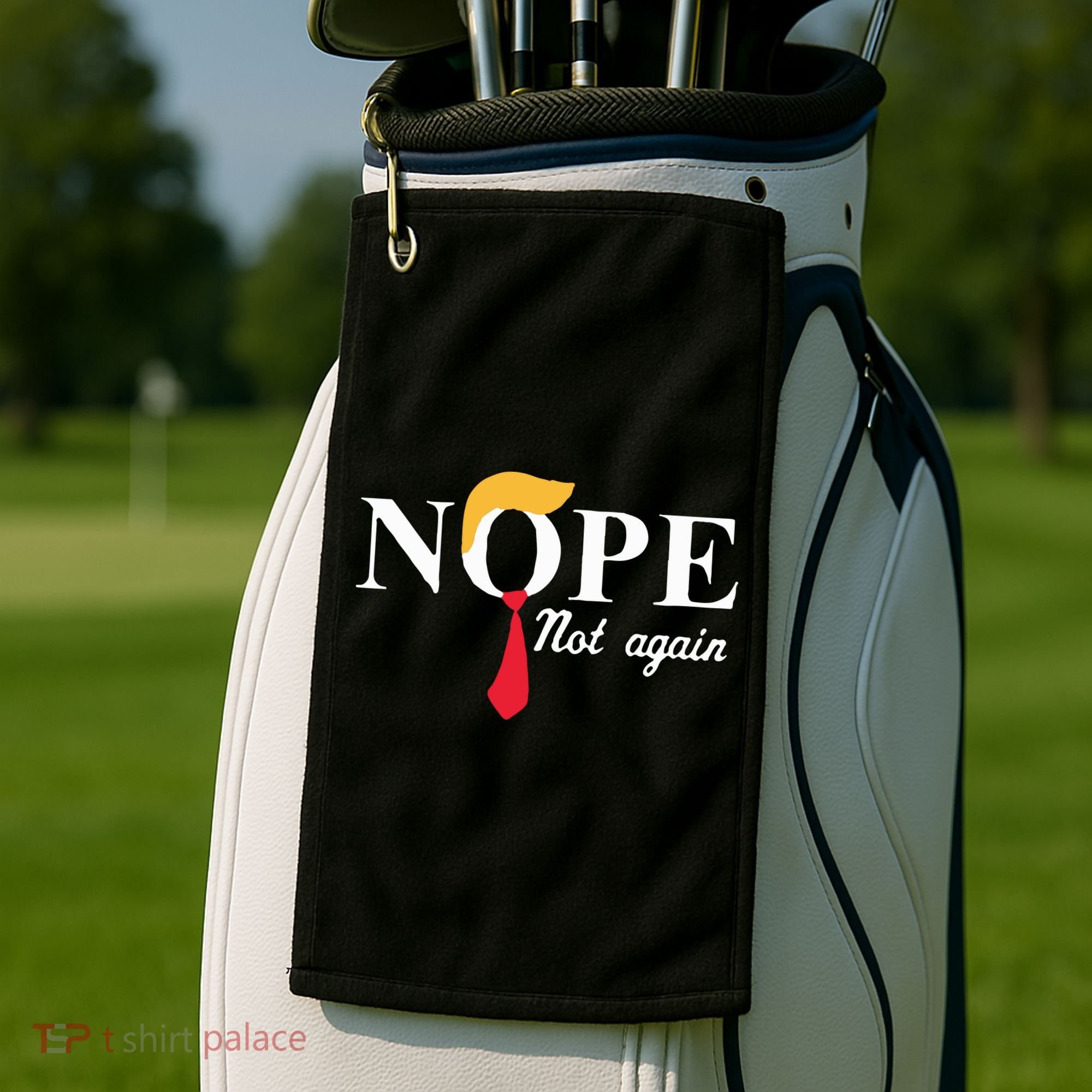 Anderson Cooper Trump Nope Not Again Jeras Ikehorn Golf Towel