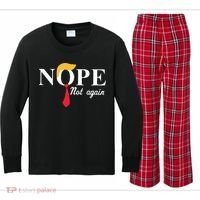 Anderson Cooper Trump Nope Not Again Jeras Ikehorn Kids Long Sleeve Plaid Pajama Set thumb 0