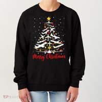 Airplane Christmas Tree Merry Christmas Most Likely Pilot Women's Sweatshirt thumb 0