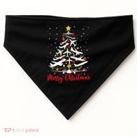 Airplane Christmas Tree Merry Christmas Most Likely Pilot USA-Made Doggie Bandana thumb 0