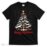 Airplane Christmas Tree Merry Christmas Most Likely Pilot T-Shirt thumb 0