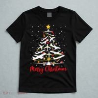 Airplane Christmas Tree Merry Christmas Most Likely Pilot T-Shirt thumb 5