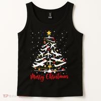 Airplane Christmas Tree Merry Christmas Most Likely Pilot Tank Top thumb 2