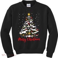 Airplane Christmas Tree Merry Christmas Most Likely Pilot Kids Sweatshirt thumb 0