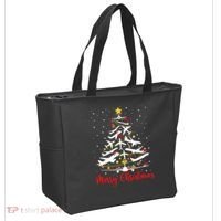 Airplane Christmas Tree Merry Christmas Most Likely Pilot Tote Bag thumb 2