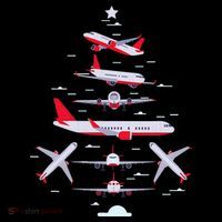 Airplane Christmas Tree Pilot Merry Christmas Xmas Tree Hoodie thumb 7