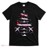 Airplane Christmas Tree Pilot Merry Christmas Xmas Tree T-Shirt thumb 0