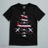 Airplane Christmas Tree Pilot Merry Christmas Xmas Tree T-Shirt thumb 5