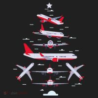 Airplane Christmas Tree Pilot Merry Christmas Xmas Tree Beanie thumb 2