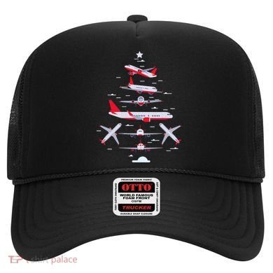 Airplane Christmas Tree Pilot Merry Christmas Xmas Tree Hat