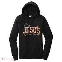 Autumn Christian Thanksgiving Fall For Jesus He Never Leaves Women's Hoodie thumb 0